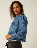 Quinn Quilted Jacket Indigo Women's Outerwear Free People    