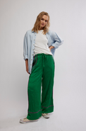 All Out Satin Pant Green Women's Bottoms Free People    