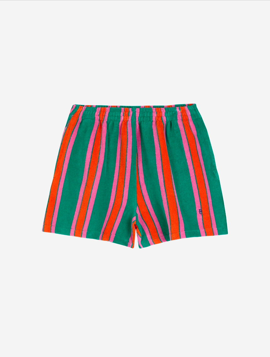 Terry Short Multicolor Stripes Women's Bottoms Bobo Choses