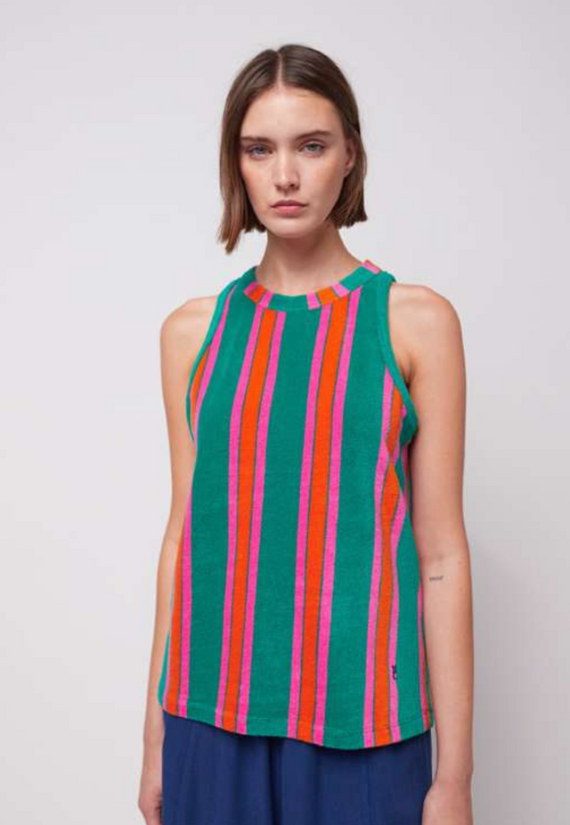 Terry Tank Multicolor Stripes Women's Tops Bobo Choses