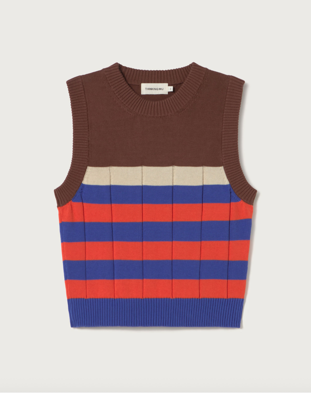 Sherry Knitted Vest Multicolor Women's Tops Thinking Mu