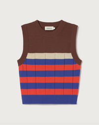 Sherry Knitted Vest Multicolor Women's Tops Thinking Mu