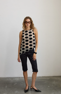 Cleo Top Off White/Black Women's Tops Hosbjerg