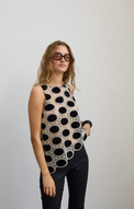 Cleo Top Off White/Black Women's Tops Hosbjerg