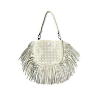 Free Spirit Fringe Saddle Bag Cream Gifts + Accessories Bags Think Royln