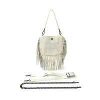 Free Spirit Fringe Saddle Bag Cream Gifts + Accessories Bags Think Royln