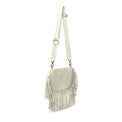 Free Spirit Fringe Saddle Bag Cream Gifts + Accessories Bags Think Royln