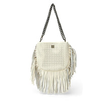 Free Spirit Fringe Saddle Bag Cream Gifts + Accessories Bags Think Royln