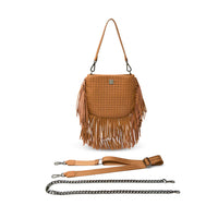 Free Spirit Fringe Saddle Bag Terracotta Gifts + Accessories Bags Think Royln
