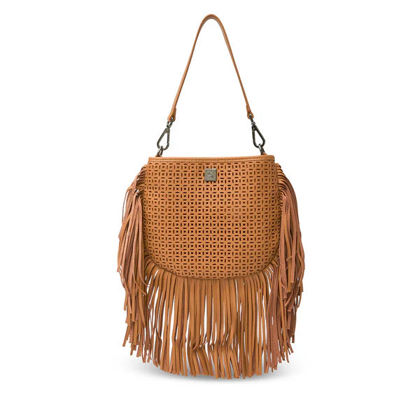 Free Spirit Fringe Saddle Bag Terracotta Gifts + Accessories Bags Think Royln