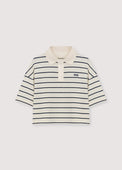 Acacia Woman Polo Ecru Stripes Women's Tops The New Society