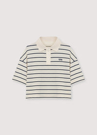 Acacia Woman Polo Ecru Stripes Women's Tops The New Society