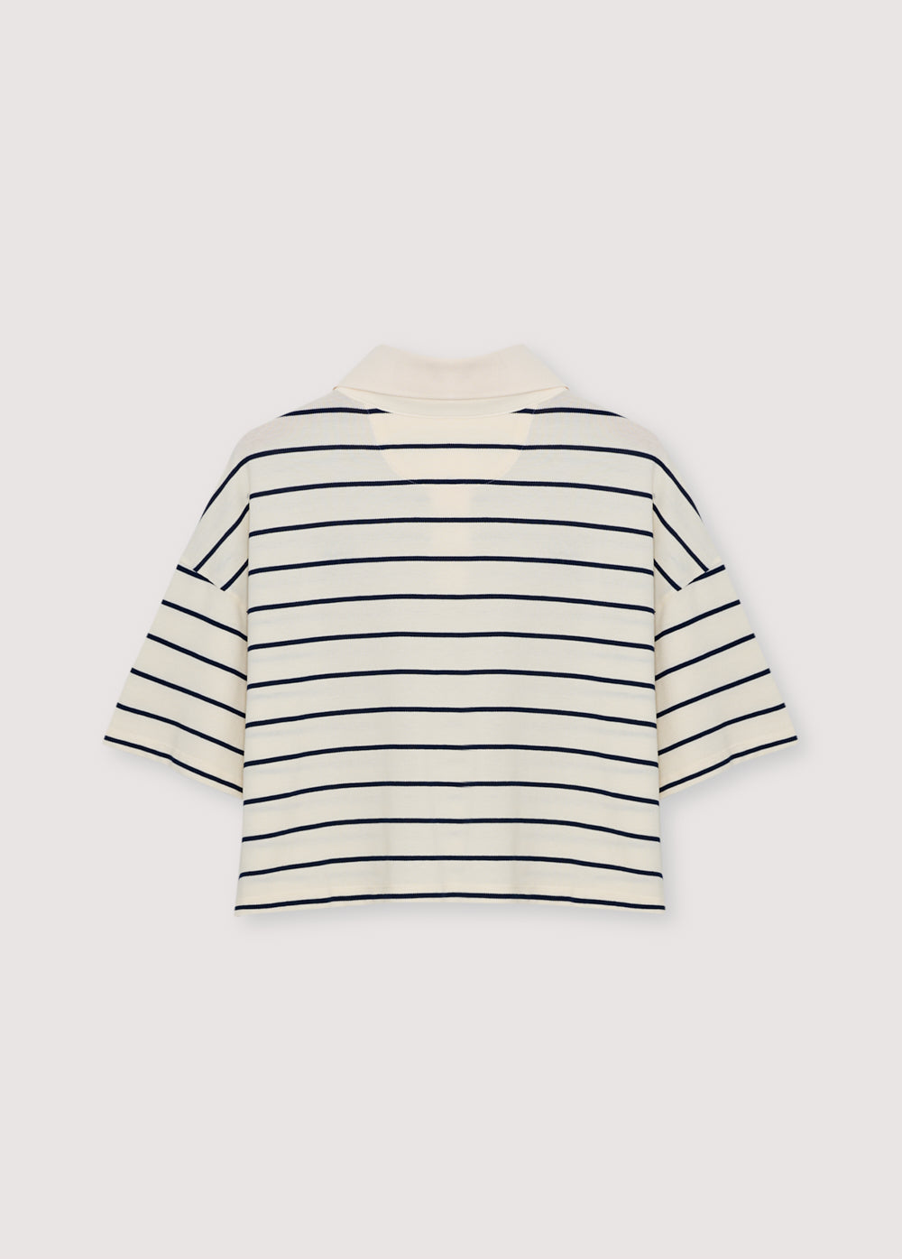 Acacia Woman Polo Ecru Stripes Women's Tops The New Society