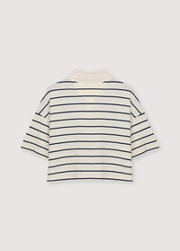 Acacia Woman Polo Ecru Stripes Women's Tops The New Society