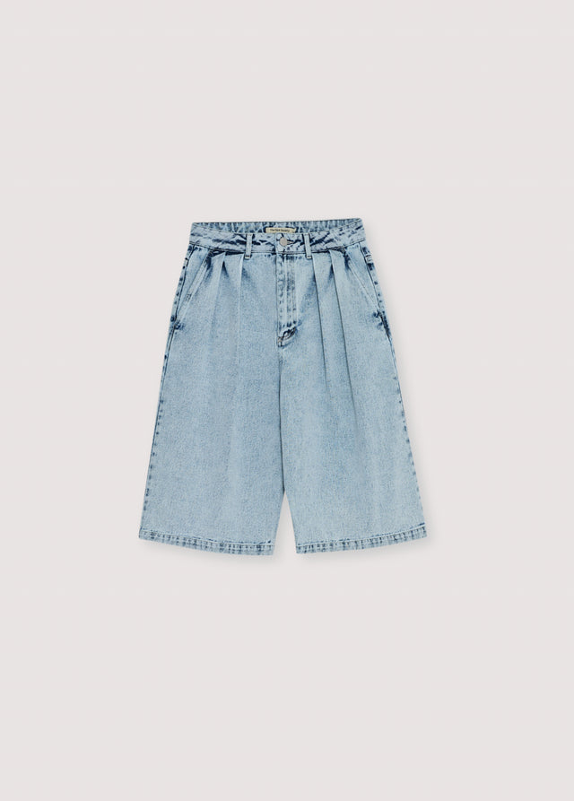 TNS Denim Woman Bermuda Bleach Denim Women's Bottoms The New Society