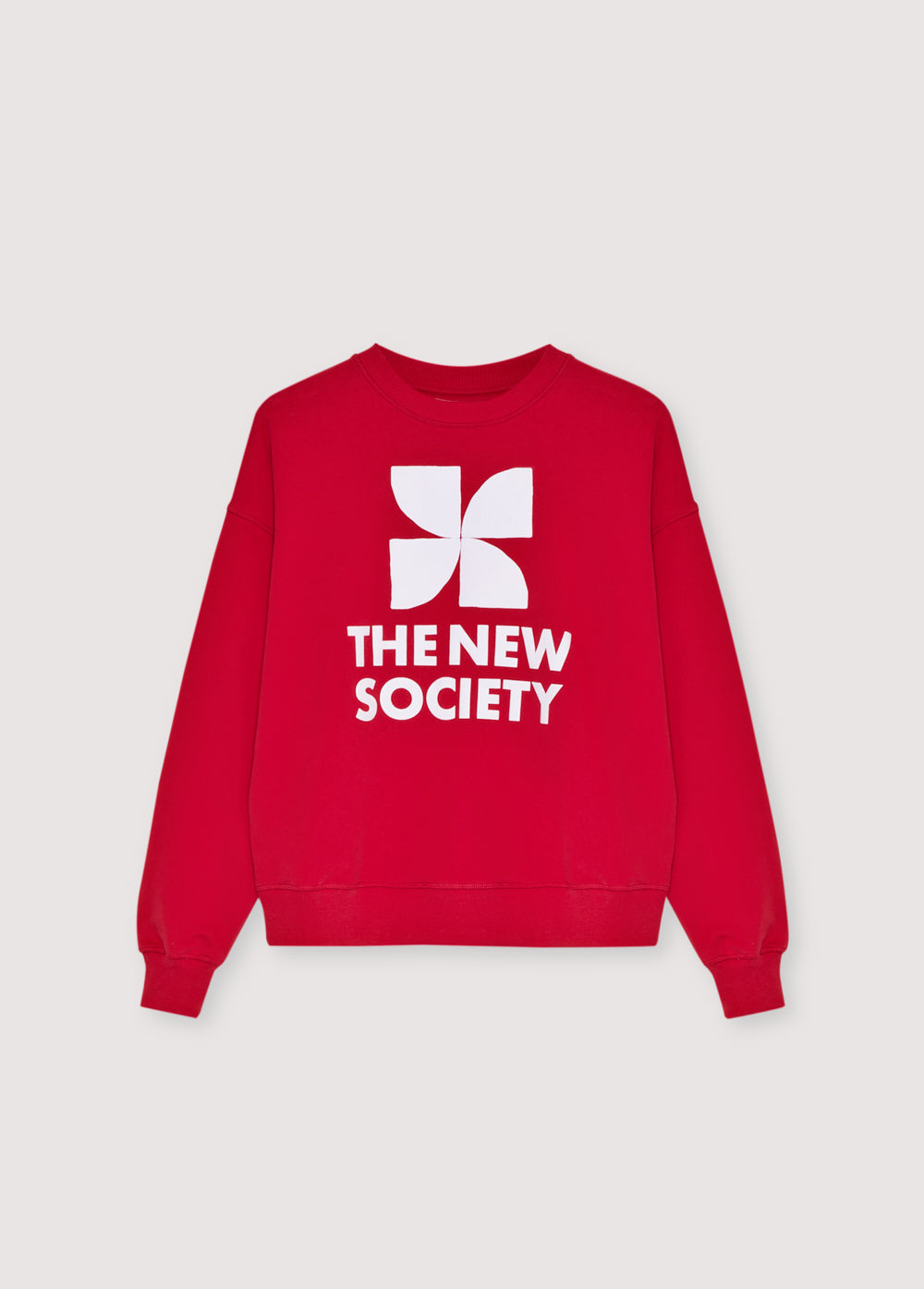 TNS Logo Woman Sweatshirt Tulip Red Women's Tops The New Society