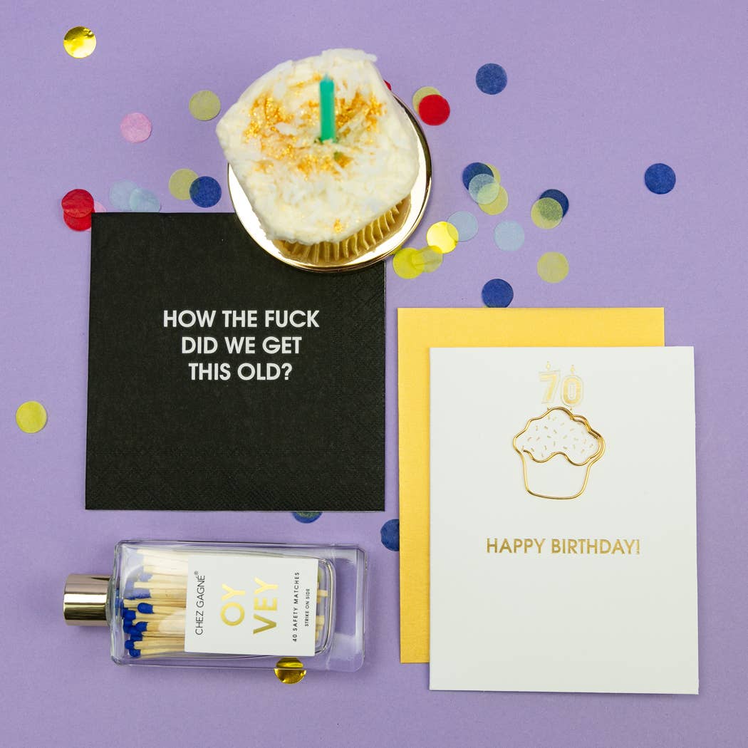 Oy Vey - Glass Bottle Safety Matches - Royal Blue Gifts + Accessories Chez Gagné