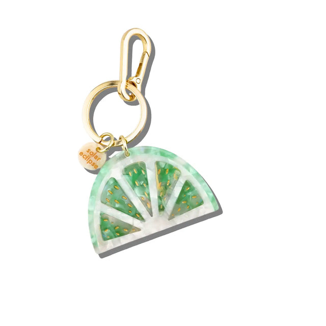 Hand-Painted Citrus Slice Bag Charm + Keychain Gifts + Accessories Bag Keychains Solar Eclipse