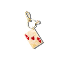 Hand-Painted Mini Ace of Hearts Bag Charm + Keychain Gifts + Accessories Bag Keychains Solar Eclipse