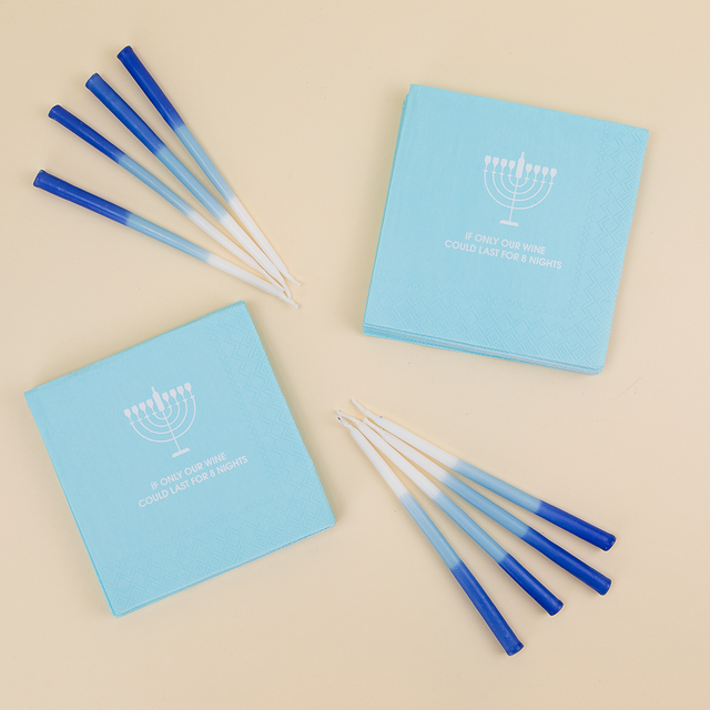 If Only Our Wine Last 8 Nights Hanukkah Napkins Gifts + Accessories Chez Gagné