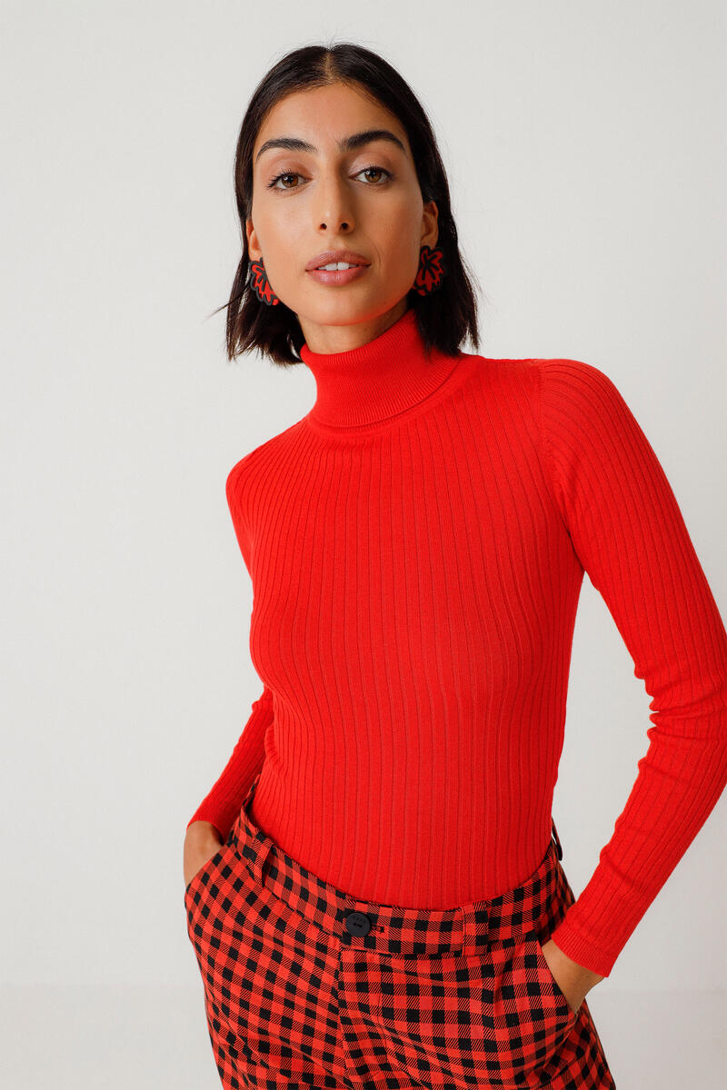 Aldara Turtleneck Women's Tops SKFK    