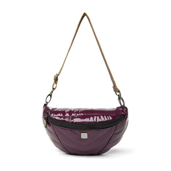 Little Runaway Aubergine Patent Gifts + Accessories Bags Think Royln    