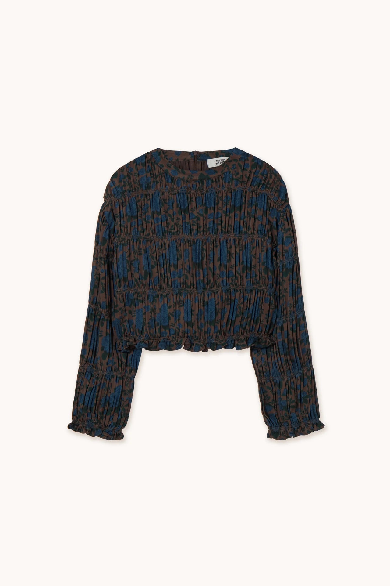 Roses Smocked Top Dark Brown Women's Tops The Tiny Big Sister
