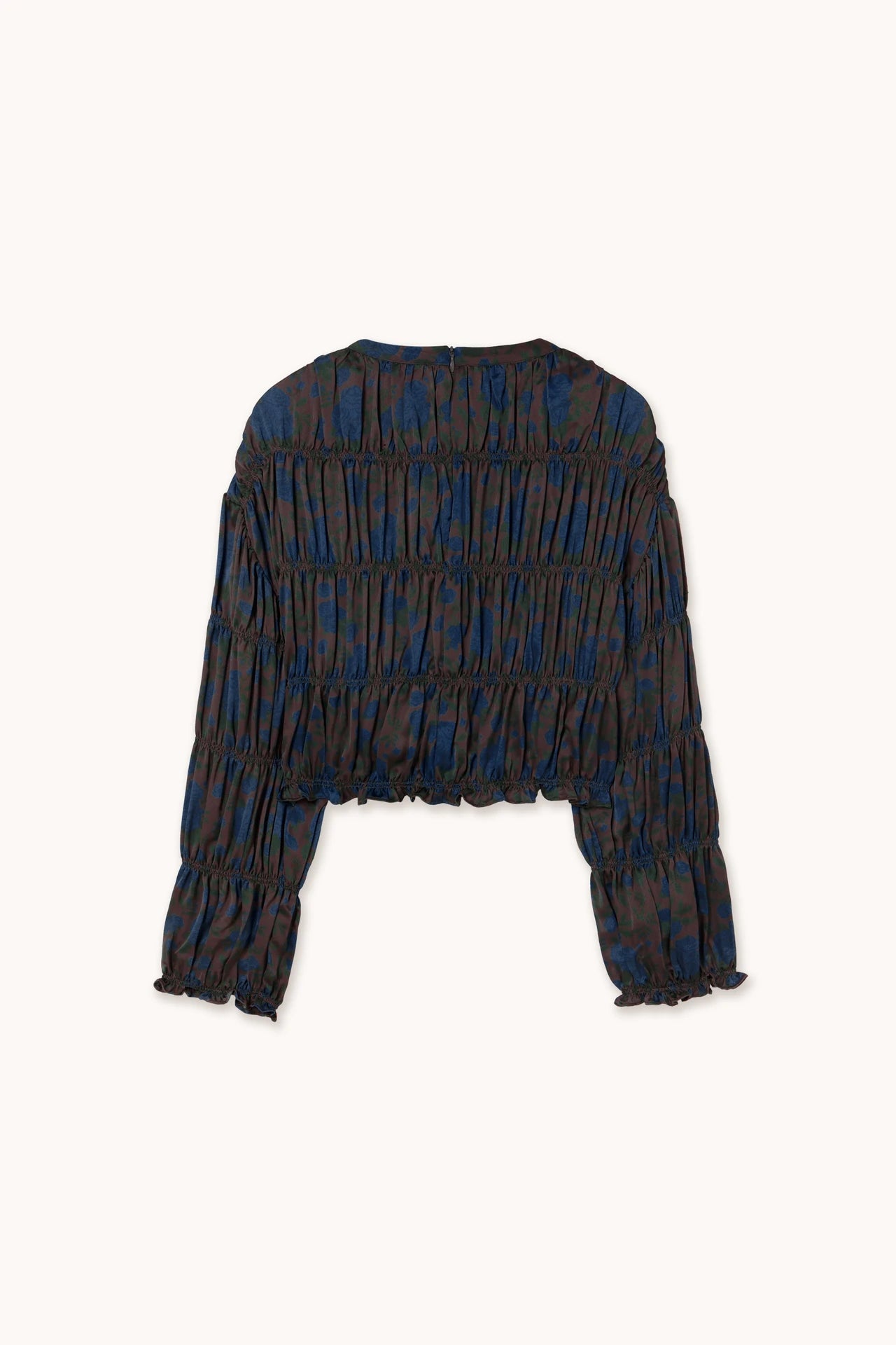 Roses Smocked Top Dark Brown Women's Tops The Tiny Big Sister
