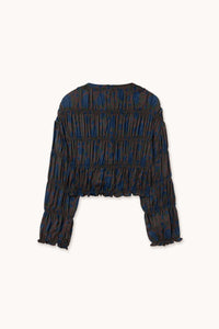 Roses Smocked Top Dark Brown Women's Tops The Tiny Big Sister