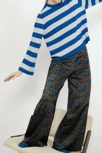 Roses Trousers Dark Brown Women's Bottoms The Tiny Big Sister