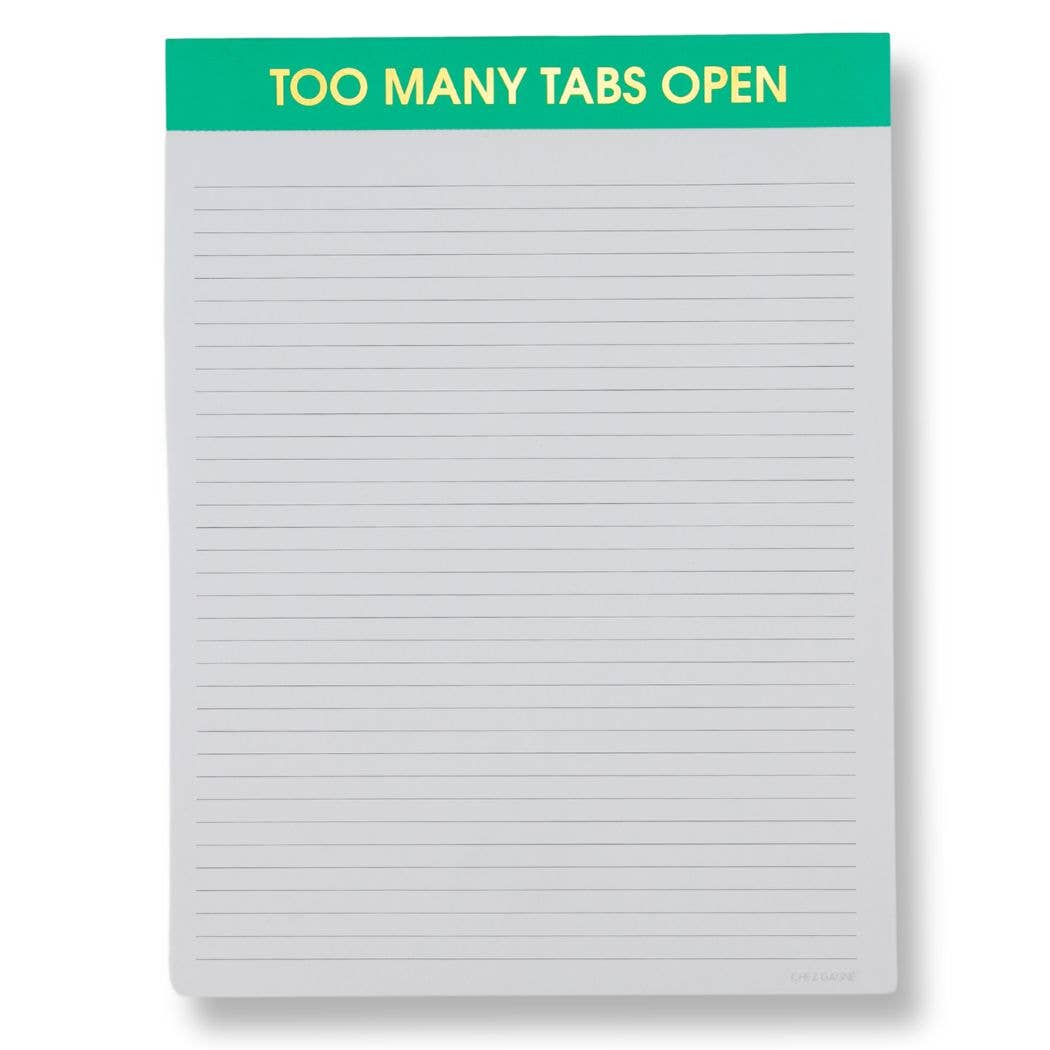 Too Many Tabs Open Notepad Emerald Gifts + Accessories Chez Gagné