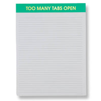 Too Many Tabs Open Notepad Emerald Gifts + Accessories Chez Gagné