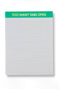 Too Many Tabs Open Notepad Emerald Gifts + Accessories Chez Gagné