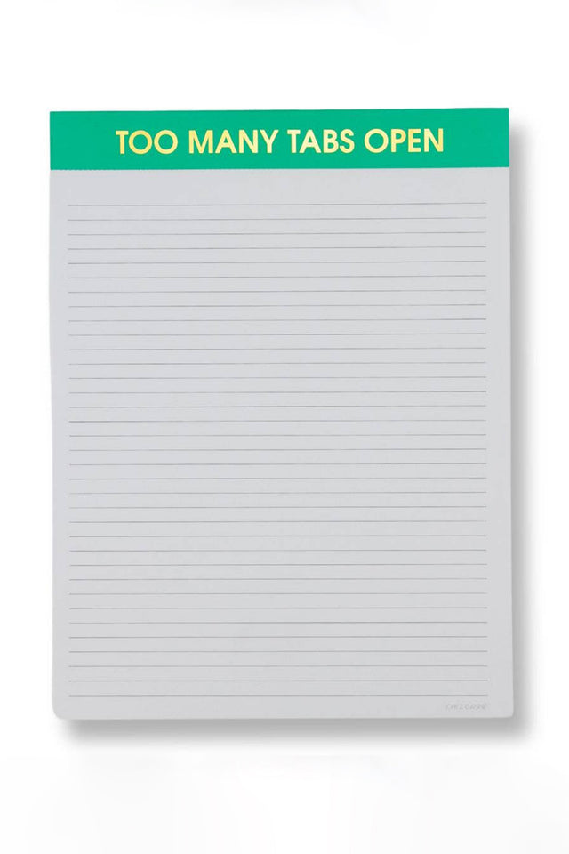 Too Many Tabs Open Notepad Emerald Gifts + Accessories Chez Gagné