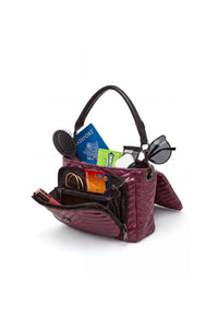 The Muse Glossy Deep Burgundy Gifts + Accessories Bags Think Royln
