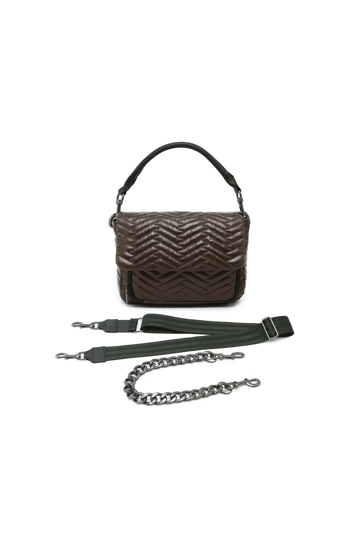 The Muse Glossy Chocolate Gifts + Accessories Bags Think Royln