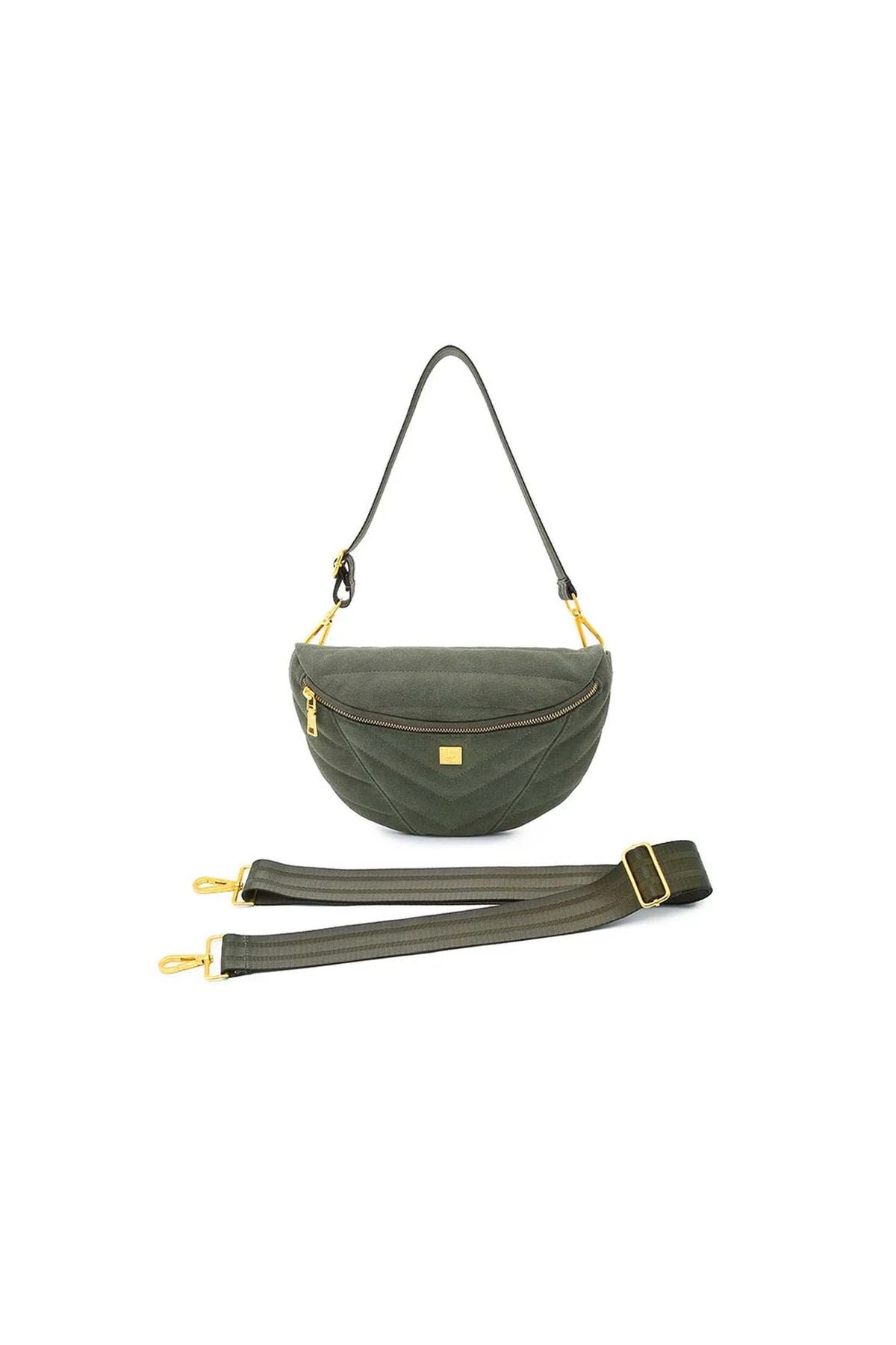 Little Runaway Olive Suede Branch Gifts + Accessories Bags Think Royln