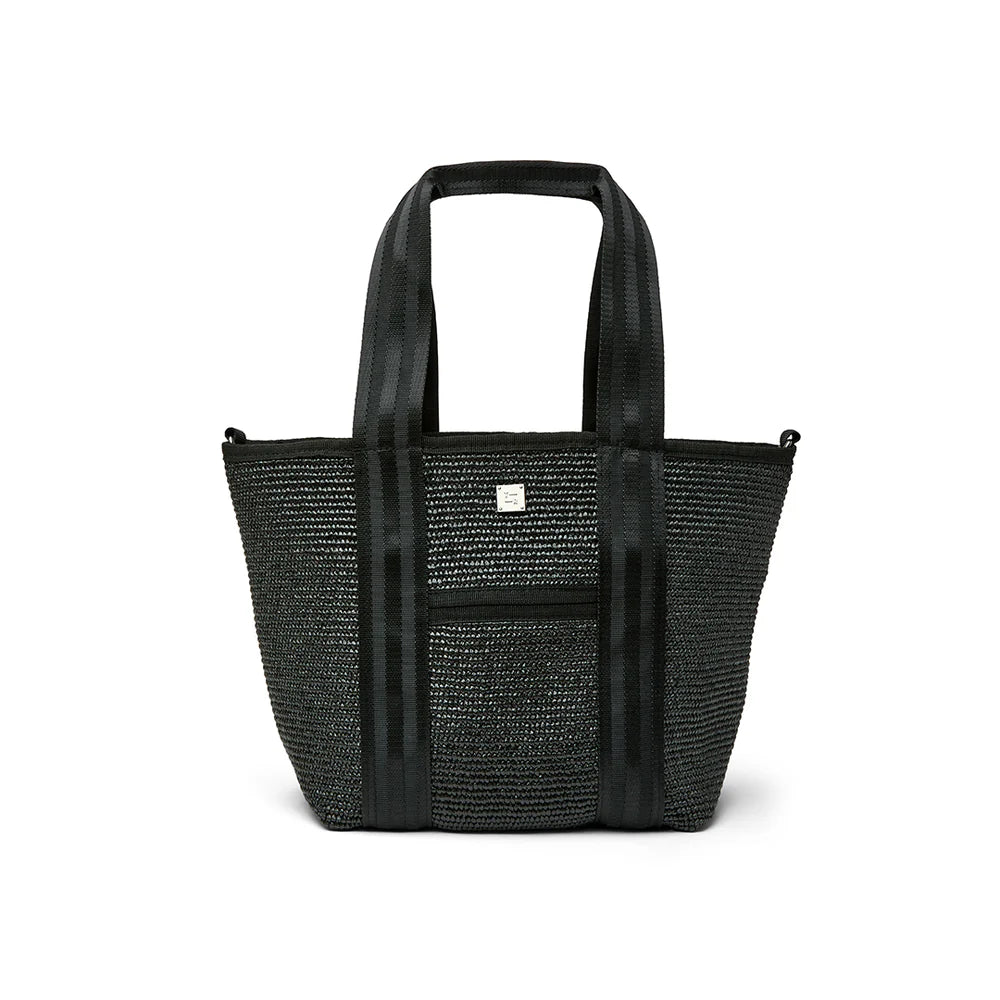 Capri Black Raffia Gifts + Accessories Bags Think Royln