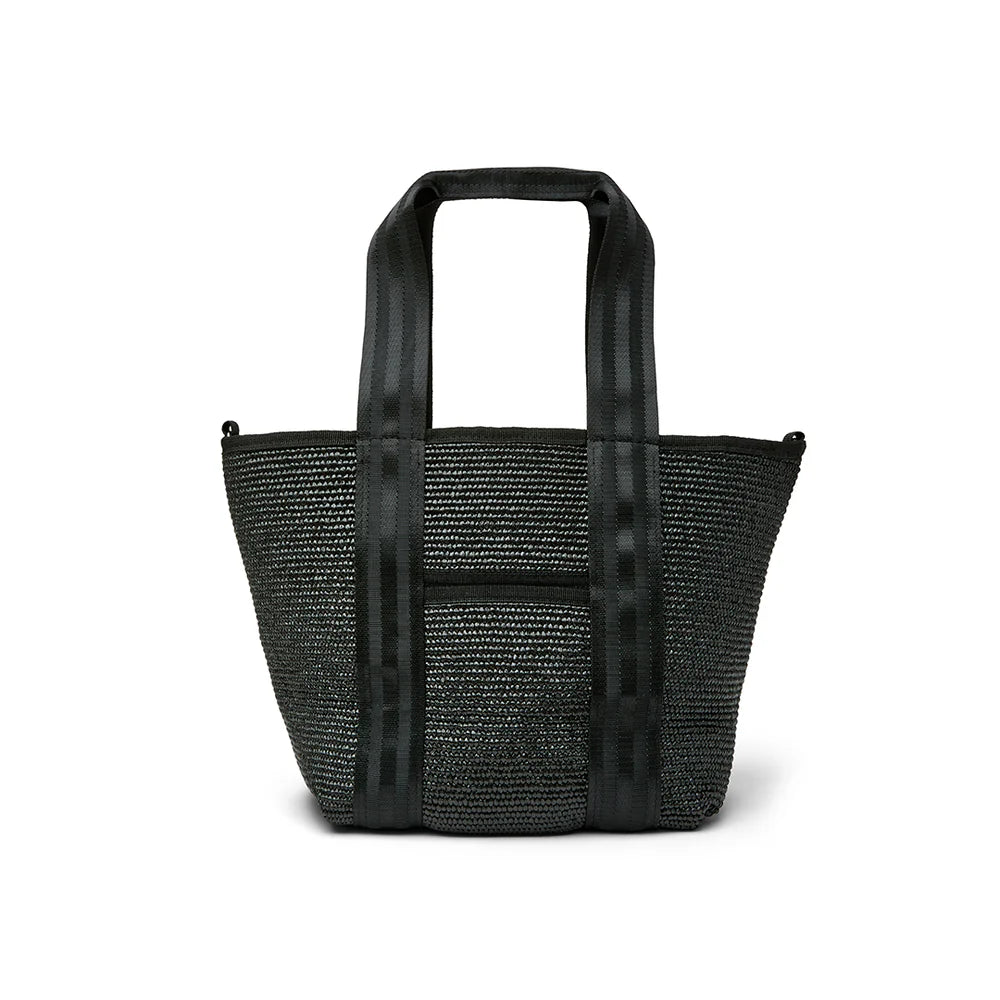 Capri Black Raffia Gifts + Accessories Bags Think Royln