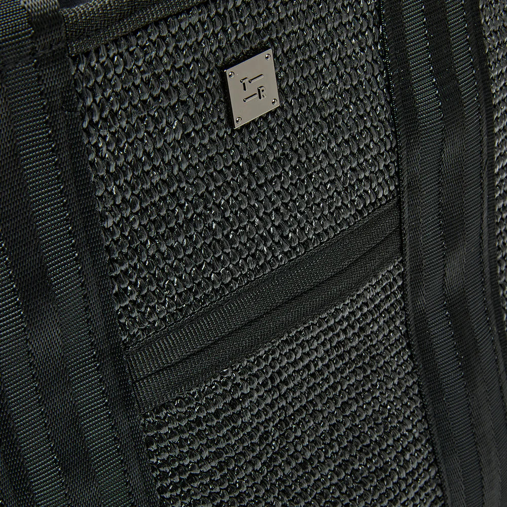 Capri Black Raffia Gifts + Accessories Bags Think Royln