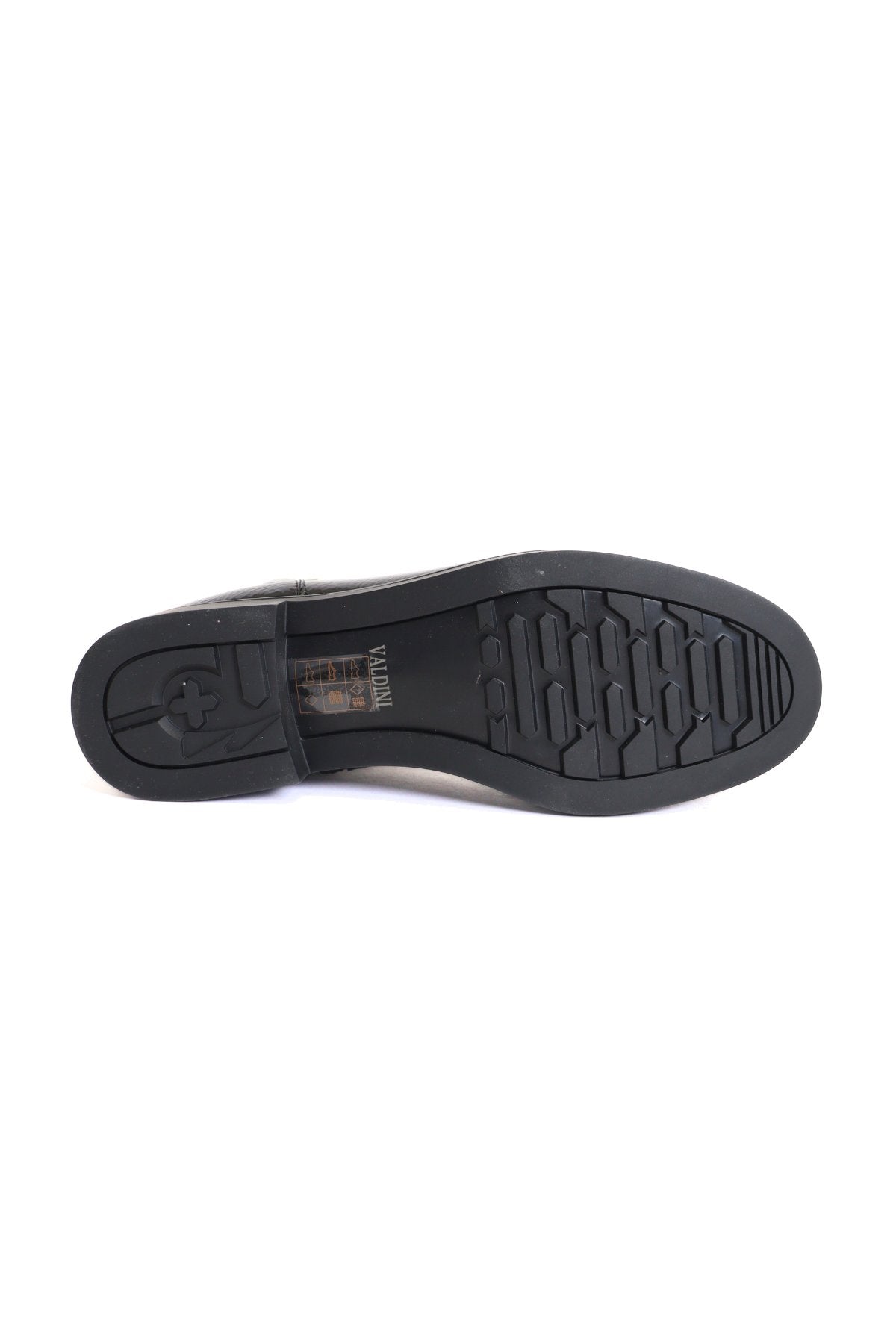 Perle Black Crinkle Patent Women's Boots Valdini
