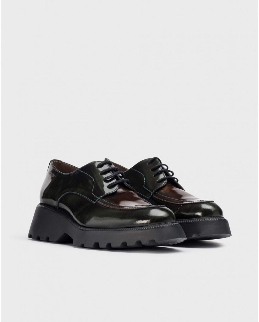 Women's platform lace up loafer REGATA IRATI CUERO by Wonders
