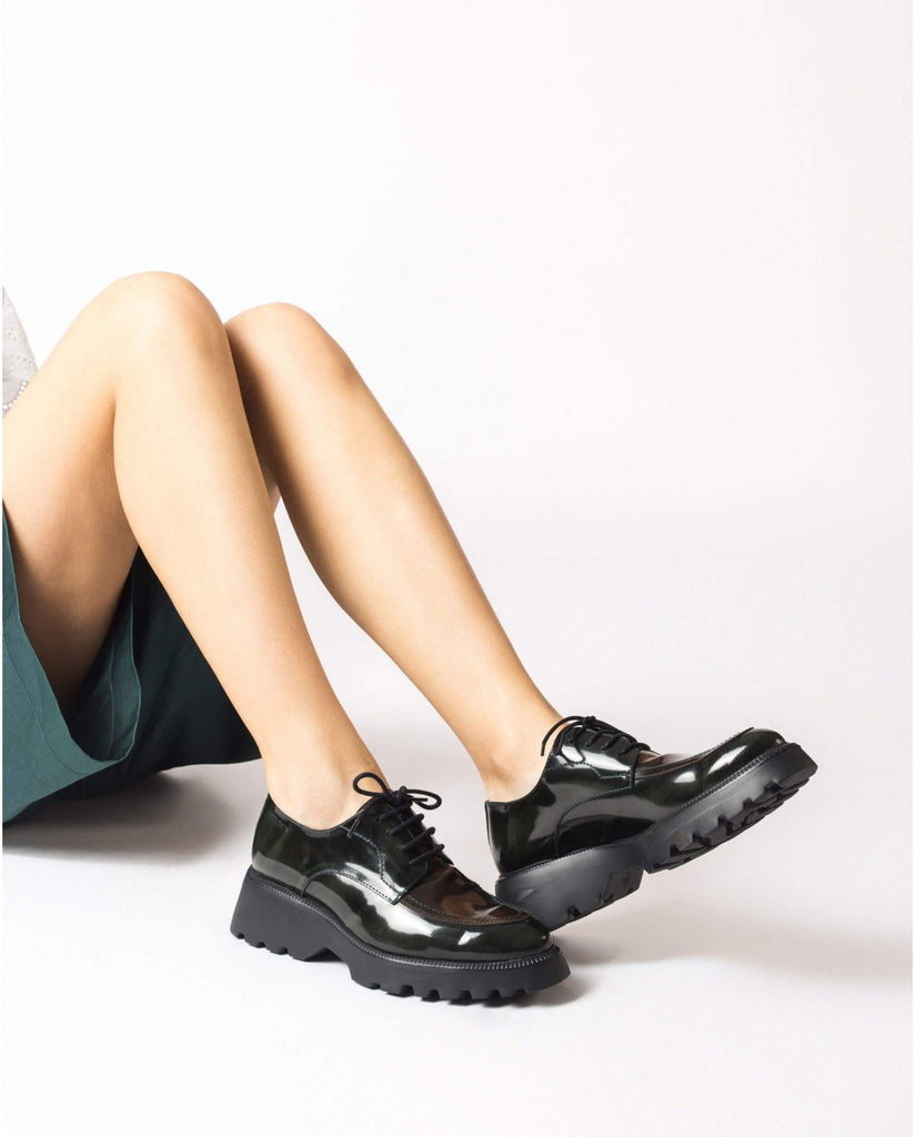 Women's platform lace up loafer REGATA IRATI CUERO by Wonders
