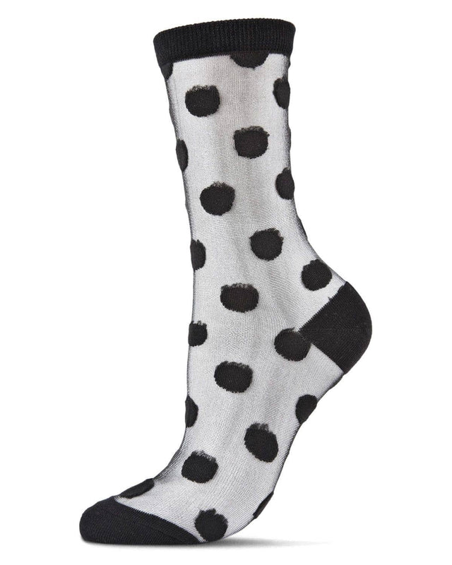 MeMoi Polka Dot Sheer Ankle Socks Gifts + Accessories Socks Me Moí