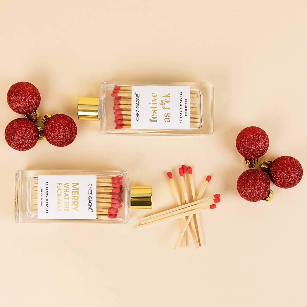 Festive As Fuck Matches Red Gifts + Accessories Chez Gagné
