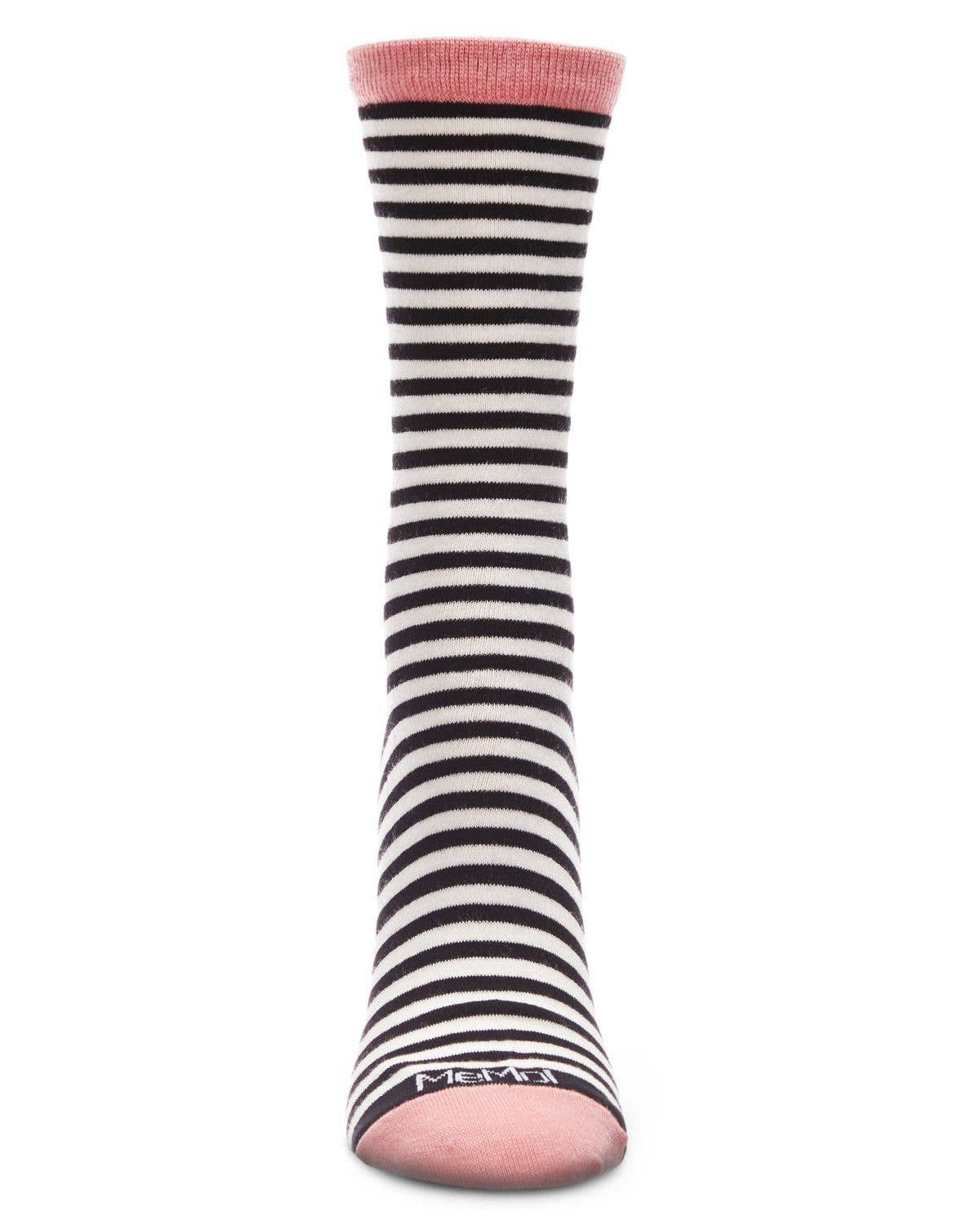 Colorful Stripes Bamboo Blend Crew Socks Gifts + Accessories Socks Me Moí