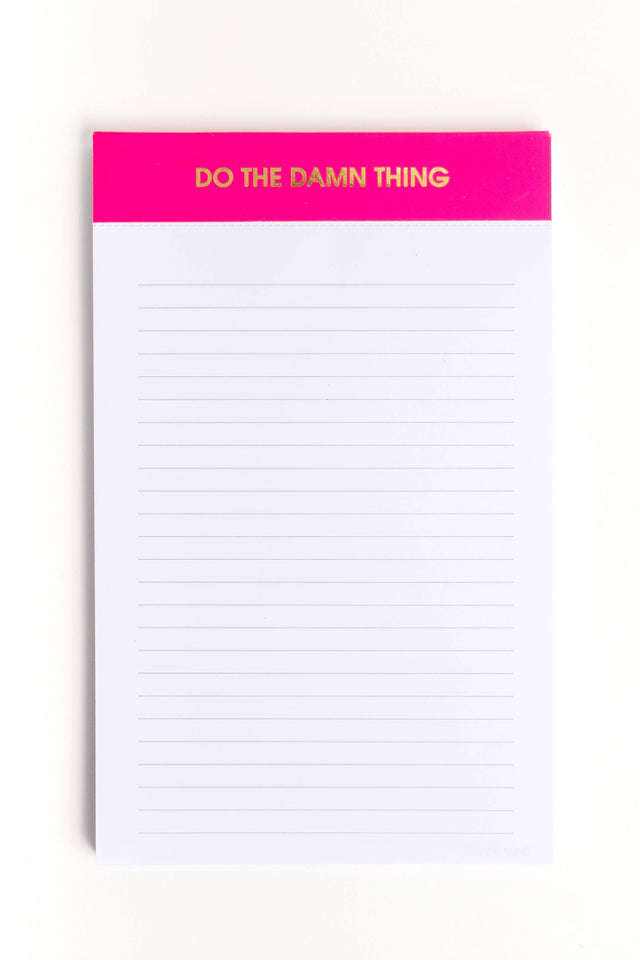 Do The Damn Thing Notepad Bright Pink Gifts + Accessories Chez Gagné
