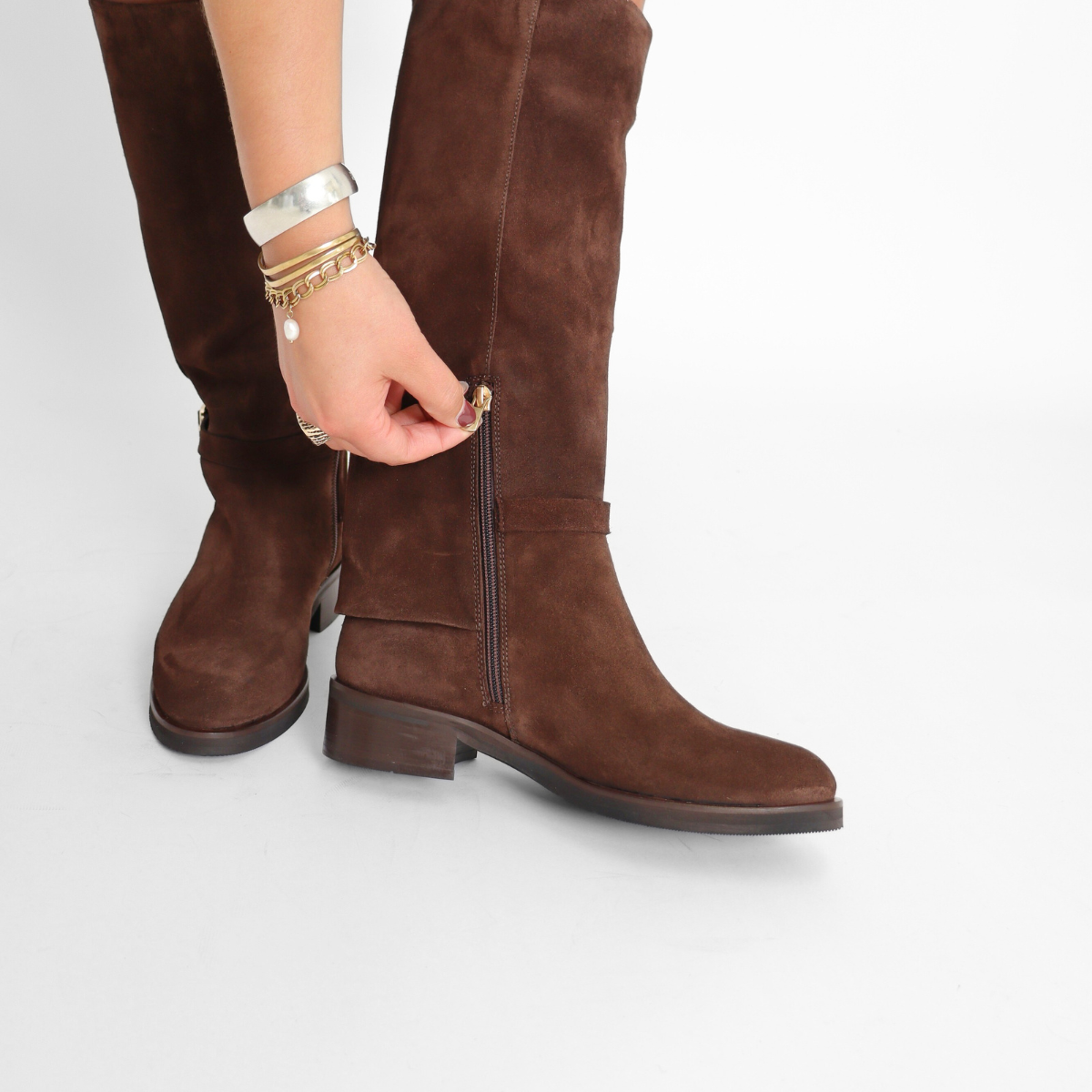 Seneca Brown Kid Suede