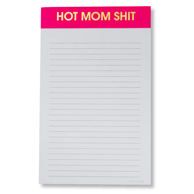 Hot Mom Shit Notepad Hot Pink Gifts + Accessories Chez Gagné