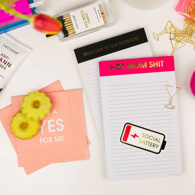 Hot Mom Shit Notepad Hot Pink Gifts + Accessories Chez Gagné